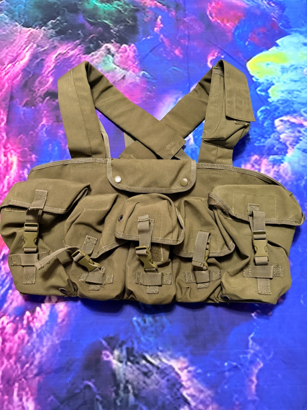 Tactical Olive Green Multi-Pouch Chest Rig by Condor